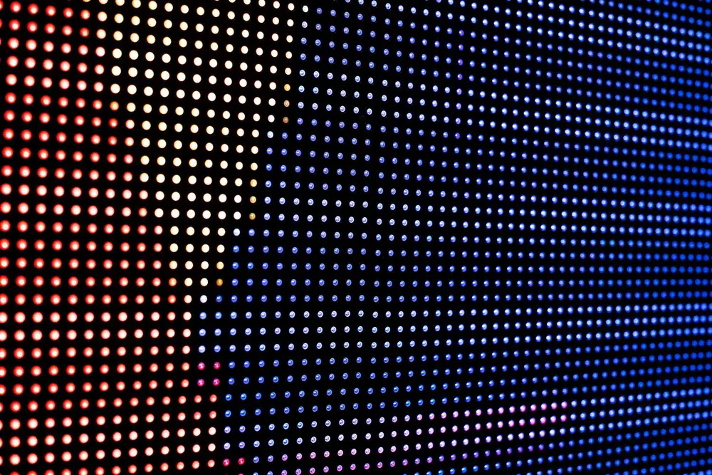 Close-up of the individual LEDs on a Mirackle panel