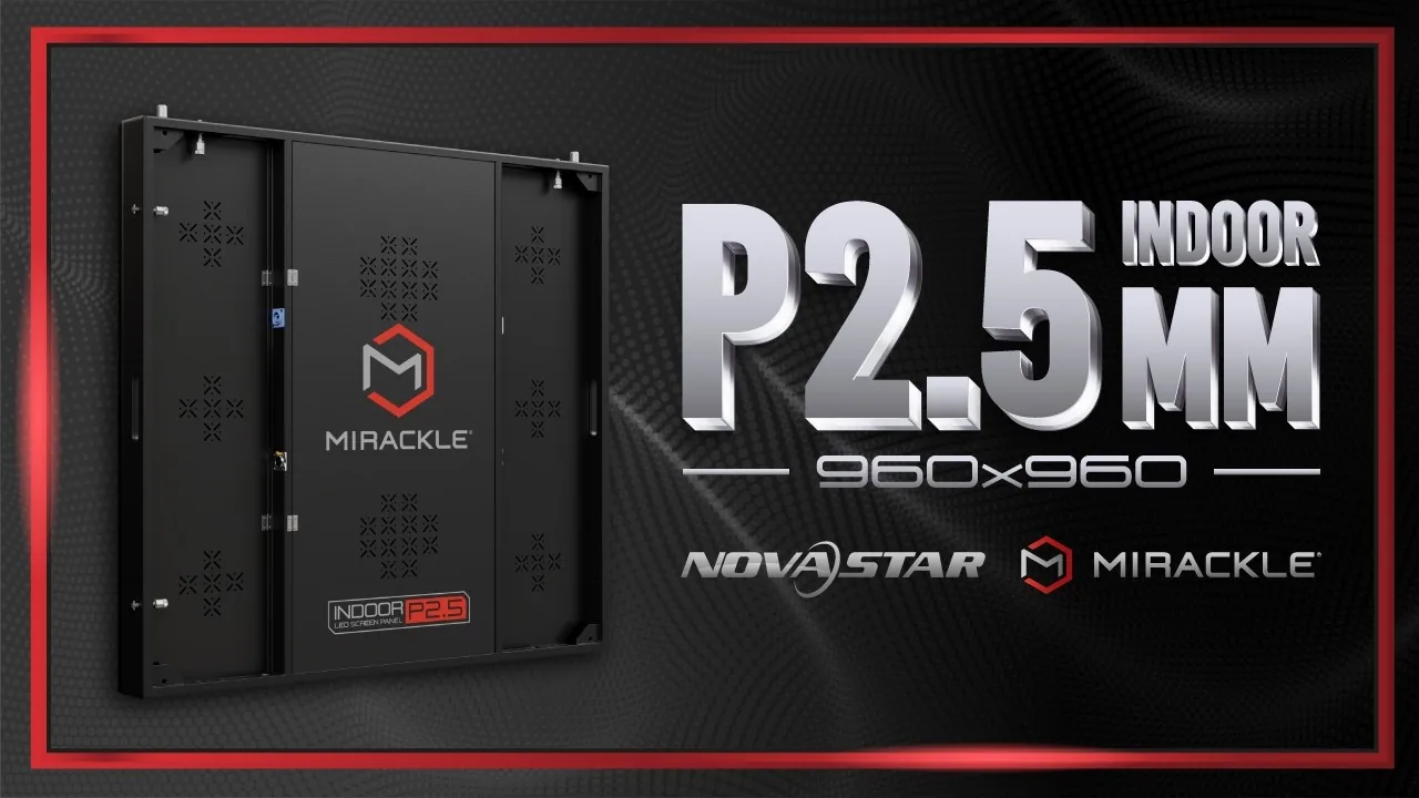 Mirackle P2.5mm indoor LED display panel, 7680 Hz